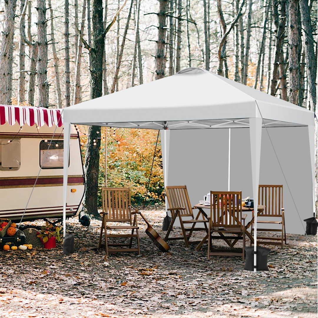 White Waterproof Garden Gazebo With Sides