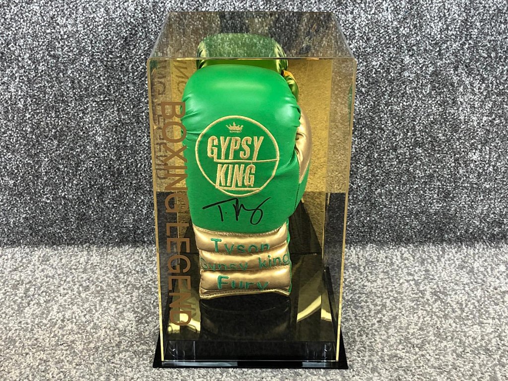 Tyson Fury Signed Green & Gold Boxing Glove