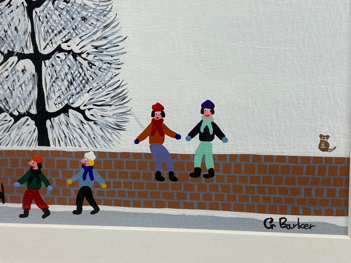 Original Oil Painting by the Artist Gordon Barker titled *Snowmen on