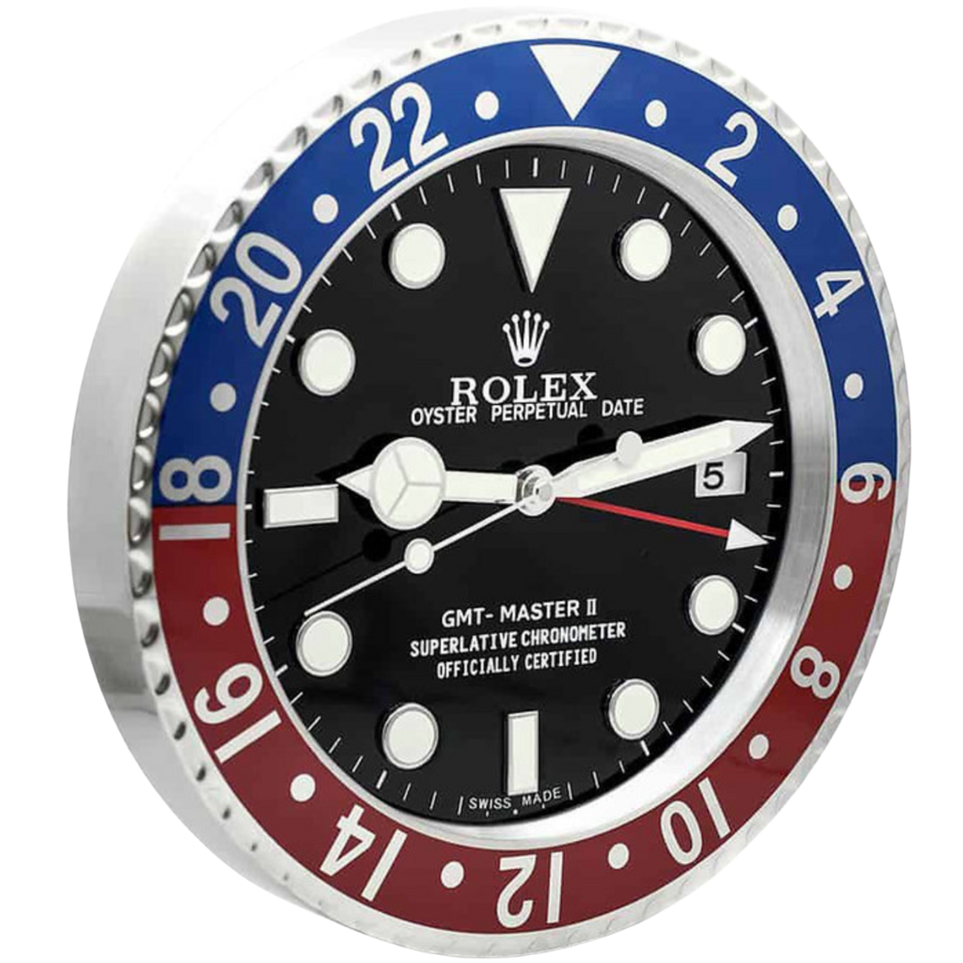 Rolex Red/Blue GMT Master II Clock