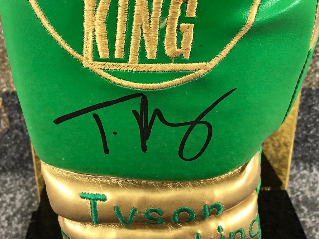 Tyson Fury Signed Green & Gold Boxing Glove