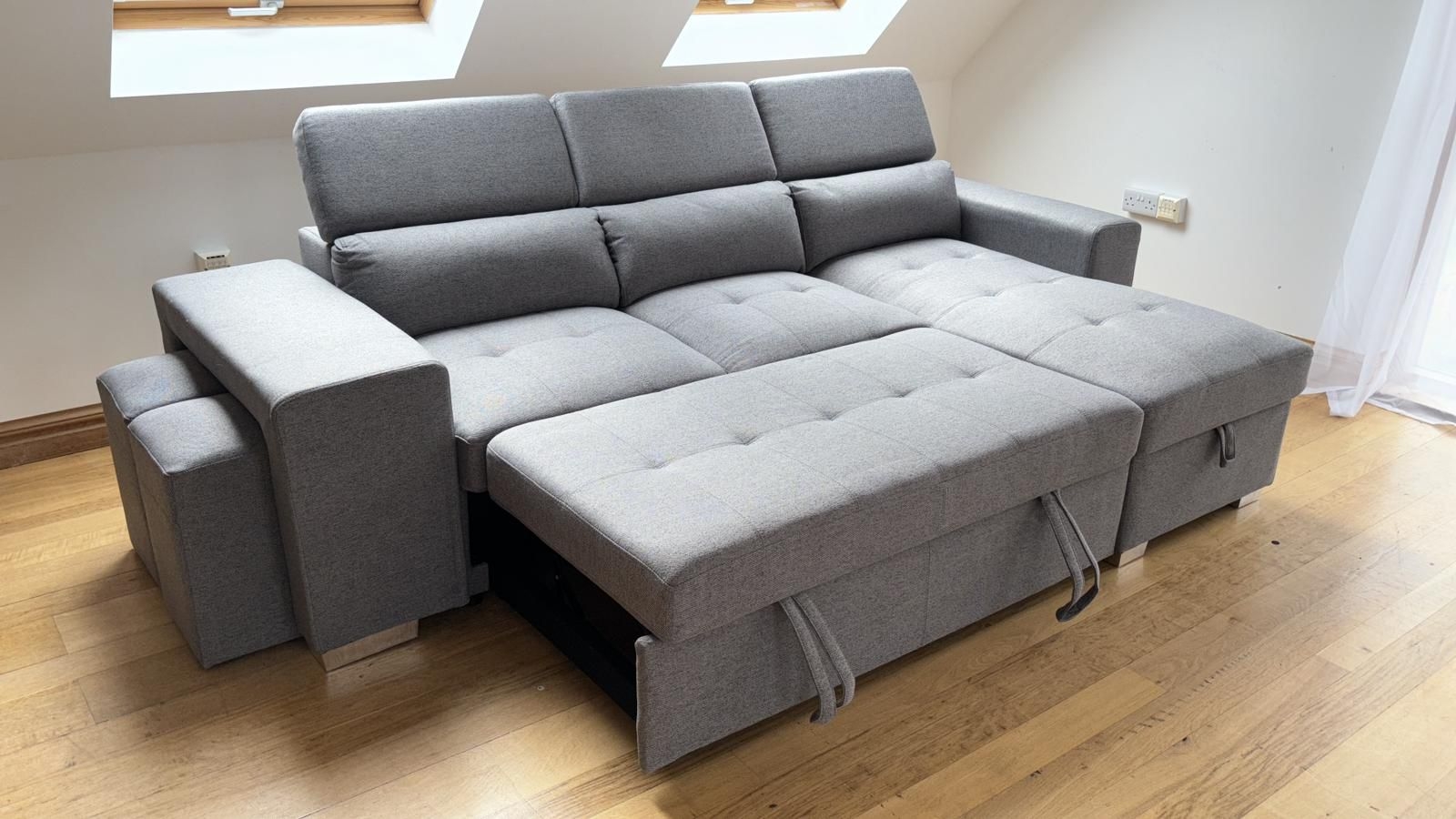 Grey Aston Pull Out Sofa Bed