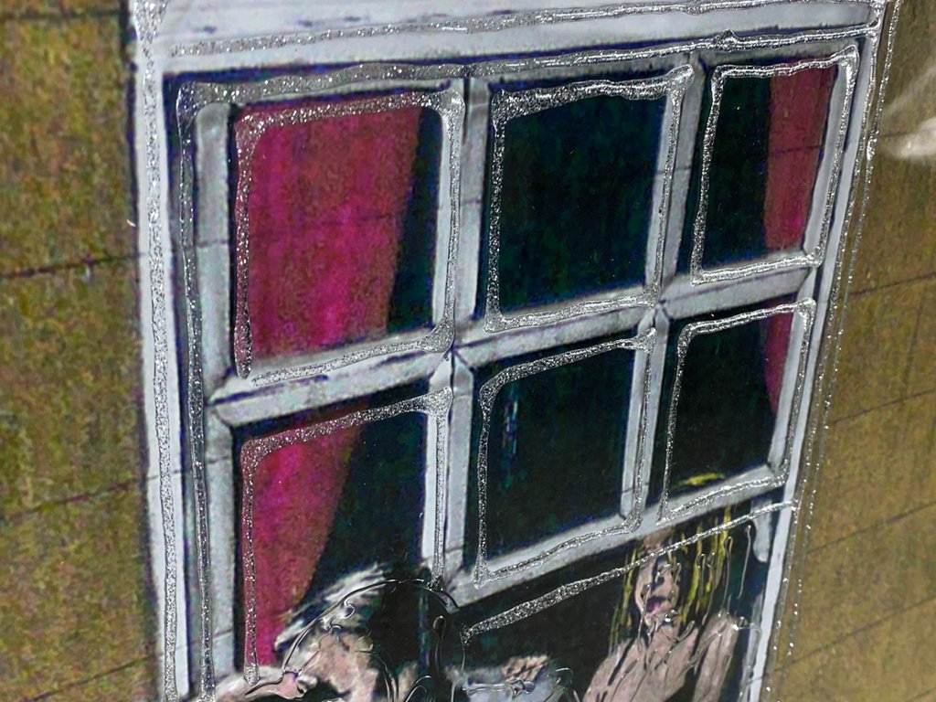 Liquid Art Picture by Banksy titled Well Hung Lover