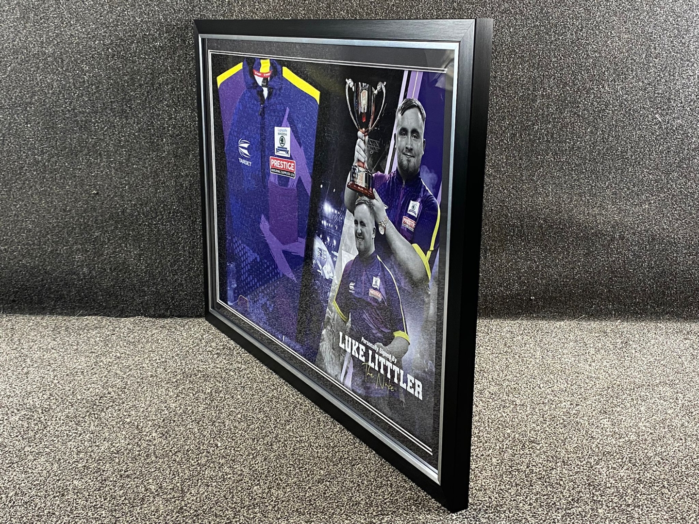 Luke Littler Signed Blue Darts Shirt