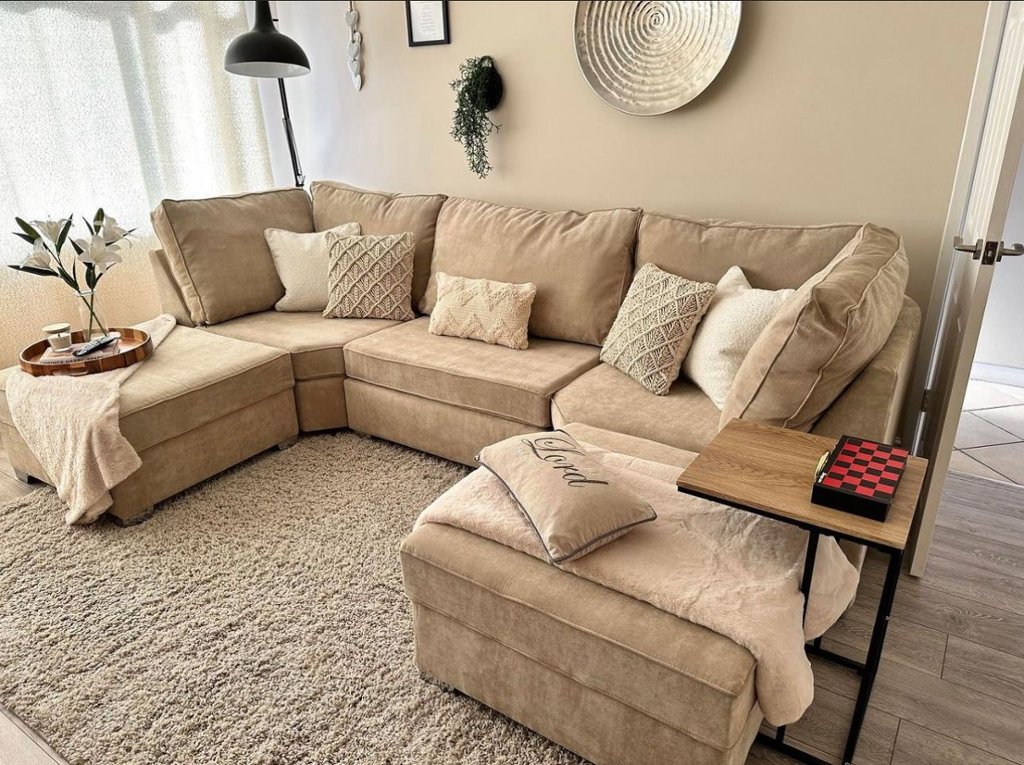 Belgravia Naples Sand U Shaped Sofa